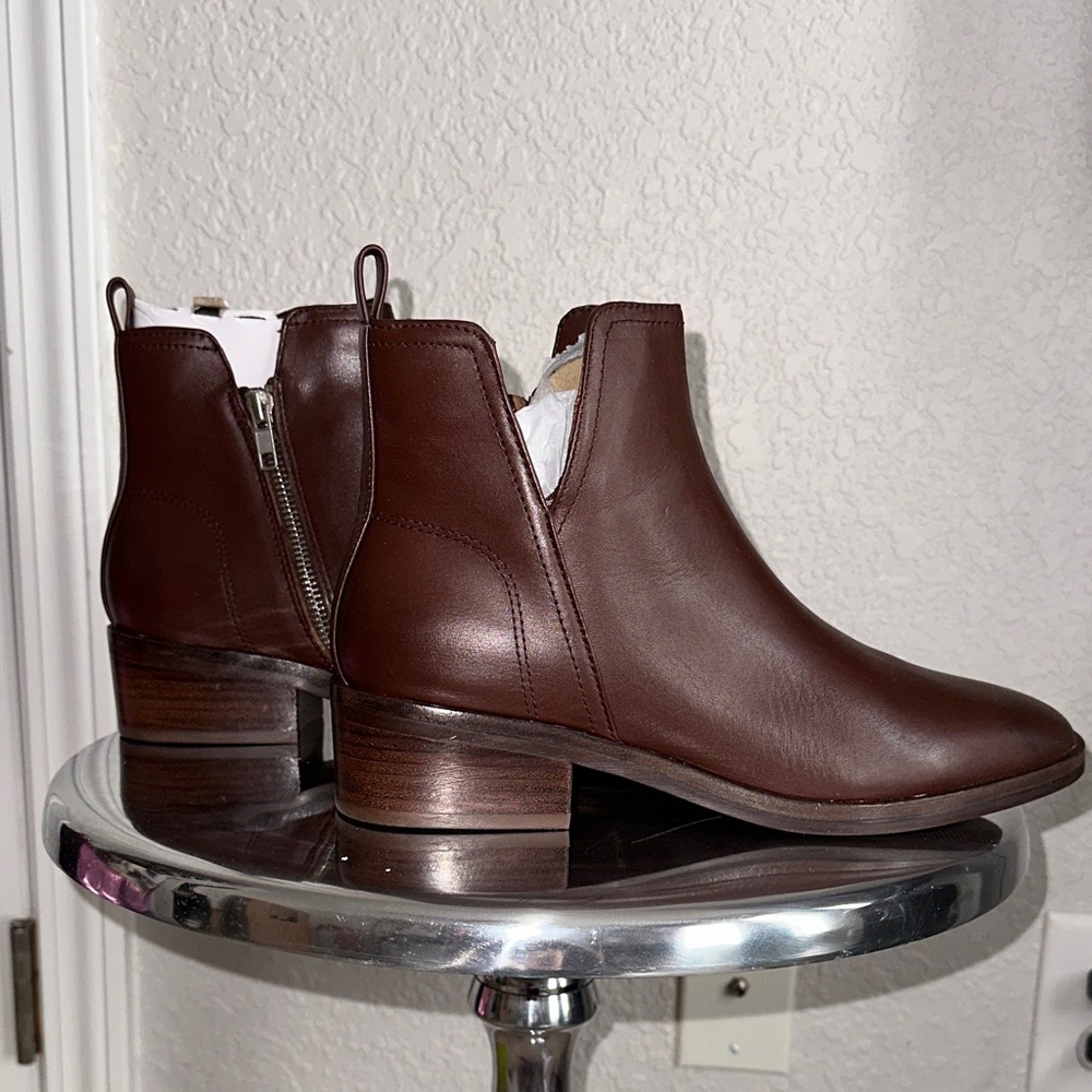 Chelsea & Violet Chocolate Brown Ankle Booties